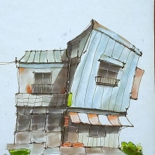My project for course: Expressive Architectural Sketching with Colored Markers. Projekt z dziedziny Sketching,  R, sunek,  R, sunek architektoniczn, Sketchbook,  R i sunek atramentem użytkownika jhmcphillj - 01.03.2024