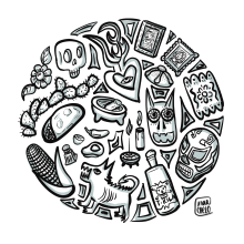 Día de los muertos. Un proyecto de Ilustración tradicional e Ilustración vectorial de Marcelo Ponce Martell - 24.04.2024