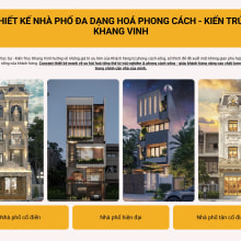 Công ty thiết kế nhà phố đẹp. Publicidade projeto de Kiến Trúc Khang Vinh - 25.04.2024