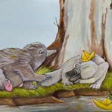 The Puggle Boys. Character Design, Painting, Watercolor Painting, and Children's Illustration project by Marianne Wainwright - 04.24.2024