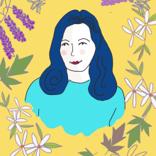 Mon portrait illustré avec des éléments botaniques. Un proyecto de Ilustración tradicional de Sylvie Abel - 25.04.2024