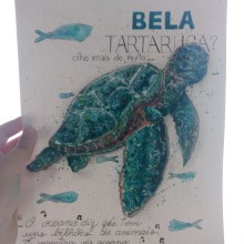 Tartaruga oceânica. Un proyecto de Bellas Artes, Pintura y Pintura a la acuarela de jessica martins - 25.04.2024