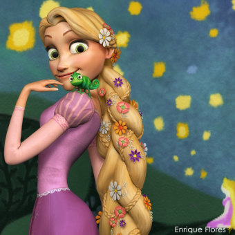 Rapunzel y Pascal - Enredados. Un proyecto de Diseño, 3D, Diseño de personajes, Bellas Artes y Escultura de Enrique Vidal Flores - 08.04.2012