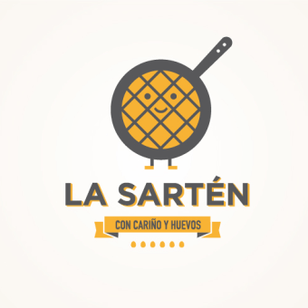 La Sartén "Con cariño y huevos". Design, Traditional illustration, Br, ing & Identit project by Rebombo estudio - 07.01.2014