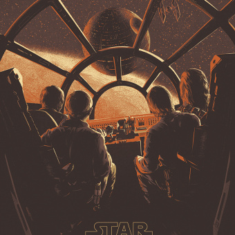 Star Wars - Poster . Un proyecto de Ilustración tradicional, Cine, vídeo, televisión y Serigrafía de Juan Esteban Rodríguez - 10.06.2015