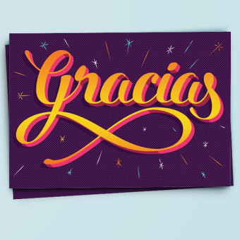 Gracias. Design, Graphic Design, and Screen Printing project by BlueTypo - 10.08.2015