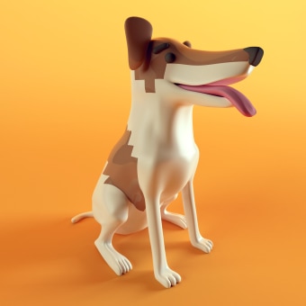 Perrito píxel. 3D, Character Design, To, Design, Character Animation, 3D Animation, Creativit, 3D Modeling, and 3D Character Design project by Mar Paz - 06.14.2019