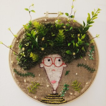 Mi Proyecto del curso: Homoplantae. Embroider project by Yamila Mallo - 08.04.2019