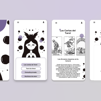 Mi Proyecto del curso: Witch Bell App - Tu app mágica. Traditional illustration, and UX / UI project by niña silla - 10.10.2019