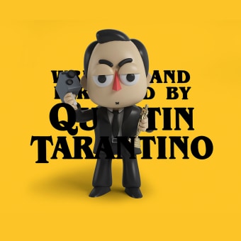 Quentin Tarantino . Illustration, 3D, Art Direction, and 3D Character Design project by Gallo López - 10.14.2019