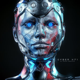 Cyber X71 Model free 3d - Zbrush By Oscar Creativo. Design, Traditional illustration, Advertising, Motion Graphics, Programming, 3D, Animation, Character Design, 3D Animation, Digital Illustration, 3D Modeling, 3D Character Design, 3D Design, 3D Lettering, and Digital Drawing project by Oscar Creativo - 05.24.2021