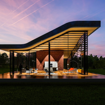 Pine Acres Forest House. Un proyecto de Arquitectura y Arquitectura digital de Ehab Alhariri - 30.09.2021