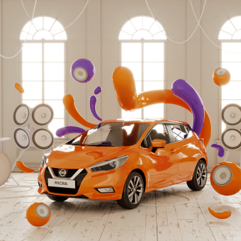 Nissan / Fubiz. Illustration, and 3D project by Federico Piccirillo - 12.13.2021