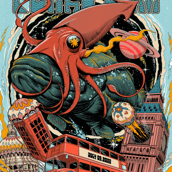 Pearl Jam London 2022. Design, Illustration, Graphic Design, and Poster Design project by Pedro Correa - 07.07.2022
