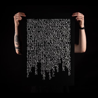 Rainy Text Poster. Un proyecto de Caligrafía de Nicoló Visioli - 06.07.2018