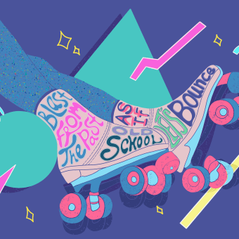 90s Blast from the Past : Retro Hand-Lettering: Embracing Imperfections. Traditional illustration, Lettering, Digital Illustration, Digital Lettering, H, and Lettering project by Natalie Kaplani - 09.29.2022