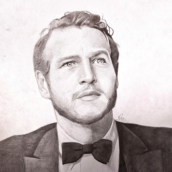 Pencil drawing of Paul Newman. Ein Projekt aus dem Bereich Bleistiftzeichnung, Zeichnung, Porträtzeichnung und Realistische Zeichnung von Paula Jiménez - 11.10.2022