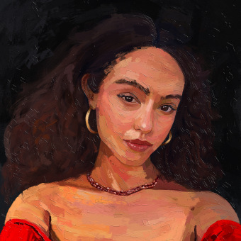 My project for course: Portrait Painting with Oil: Explore Light and Shade. Un proyecto de Bellas Artes, Pintura, Ilustración de retrato y Pintura al óleo de Rod B. - 19.11.2022