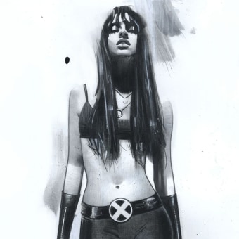 X23. Illustration, Character Design, Costume Design, Fine Arts, Painting, Comic, Creativit, Pencil Drawing, Drawing, Portrait Illustration, Portrait Drawing, Realistic Drawing, Artistic Drawing, Acr, lic Painting, Figure Drawing, Gouache Painting, and Colored Pencil Drawing project by Jeff Dekal - 02.07.2023
