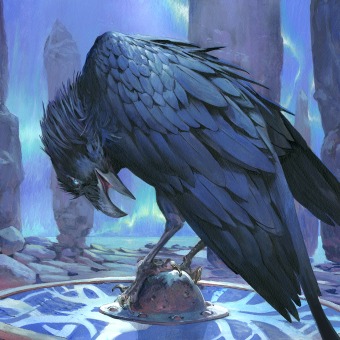 Augury Raven. Traditional illustration, Acr, and lic Painting project by Jesper Ejsing - 03.24.2023