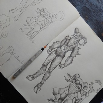Mi proyecto del curso: Técnicas de dibujo en sketchbook para principiantes. Character Design, Sketching, Pencil Drawing, Drawing, and Sketchbook project by Carlos Adrián De La Paz Almaraz - 06.06.2023