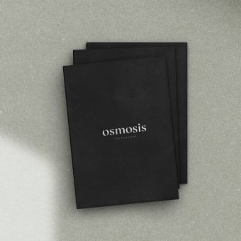 OSMOSIS & L'ORIGEN | Brand Identity. Un progetto di Design, Br, ing, Br, identit, Graphic design, Design di loghi, Stationer e Design di Ann Escofet - 06.06.2023