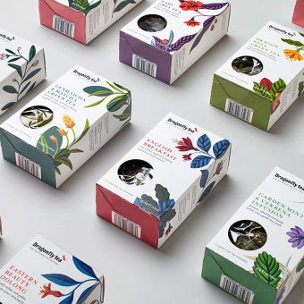 Dragonfly tea. Design, Traditional illustration, Br, ing, Identit, Graphic Design, Packaging, and Botanical Illustration project by Tatiana Boyko - 06.27.2023