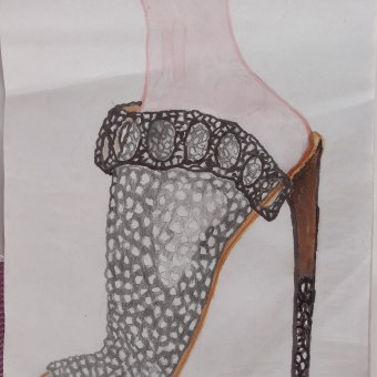 My project for course: Design Shoes from Scratch. Design, Design de acessórios, Moda, Design de calçados, Design de moda, e Desenho de moda projeto de Flore Nzoghe - 06.08.2023