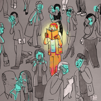 Crazy for Books! A series of illustrations about how much we love books and reading.. Un proyecto de Diseño de personajes, Cómic, Ilustración digital e Ilustración editorial de Gianluca Manna - 27.09.2023