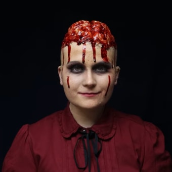 Exposed Brain Makeup. Film, Video, and TV project by Geonna Snyder - 07.31.2023