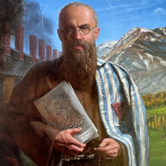 St. Maximilian Kolbe Portrait. Fine Arts, Painting, and Oil Painting project by Kevin Pawlowski - 03.07.2024