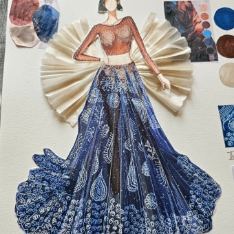 My project for course: Creative Fashion Illustration Techniques. Traditional illustration, Fashion, and Collage project by multimation1 - 03.20.2024