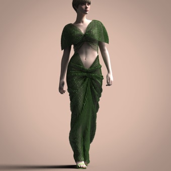 My project for course: Introduction to 3D Fashion Design with CLO. Un projet de Animation, Mode, Vidéo, St, lisme, Conception 3D, Conception numérique , et Confection de patrons et vêtements de asmaaabubakr333 - 03.04.2024