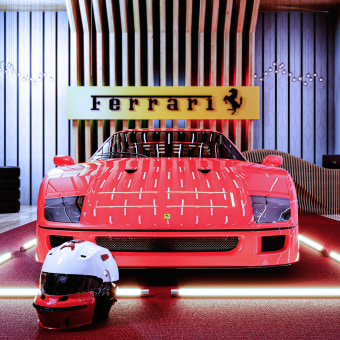 Ferrari F40. Design de automóveis, Pós-produção fotográfica, e Modelagem 3D projeto de Rodrigo Lomazzi - 03.04.2024