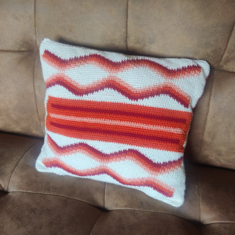 Mi proyecto del curso: Tapestry: técnica de crochet para dibujar con hilos. Un proyecto de Diseño de complementos, Moda, Pattern Design, Tejido, DIY, Crochet y Diseño textil de emma_bouriot_fdh - 19.04.2024