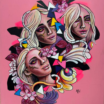 The Three Sisters. Pintura, e Pintura Acrílica projeto de Nicola Hankins - 23.04.2024