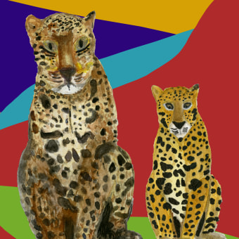 Un jaguar, dos jaguares. Desenho, Ilustração digital, Pintura em aquarela, e Desenho realista projeto de elborderlineclub - 25.04.2024
