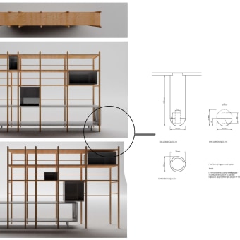 SU Bookcase. Un progetto di Design, Design e creazione di mobili e Interior design di Sümeyye Yıldız - 25.04.2024