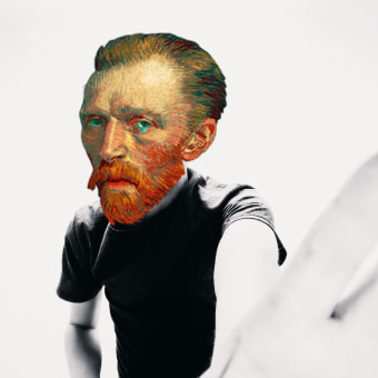 "Las Selfies de Van Gogh". Een project van Traditionele illustratie,  Reclame,  Muziek, Motion Graphics, Fotografie, Film, video en televisie, Animatie, Film, Stop-motion y Social media van Zeus Avi - 24.04.2024