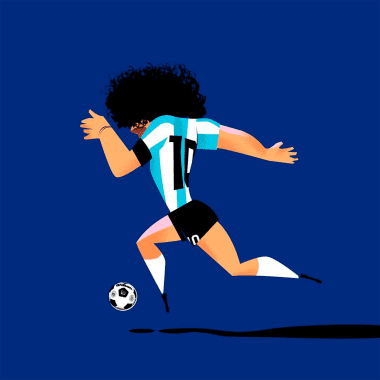 Ilustraciones en honor a Maradona