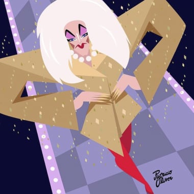 6 Ilustradores latinos que se inspiran en el universo drag queen de RuPaul 
