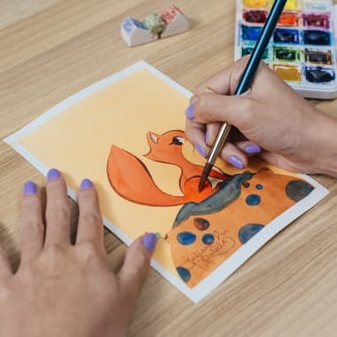 Materiais básicos para ilustração infantil com aquarela
