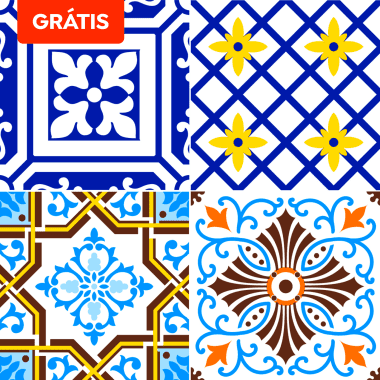eBook grátis: padrões de azulejos portugueses para colorir
