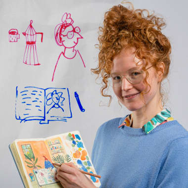 La ilustradora Sarah Van Dongen ilustra sus experiencias en este Draw Yourself