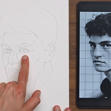 Tutorial Ilustração: como desenhar um retrato com o método grid