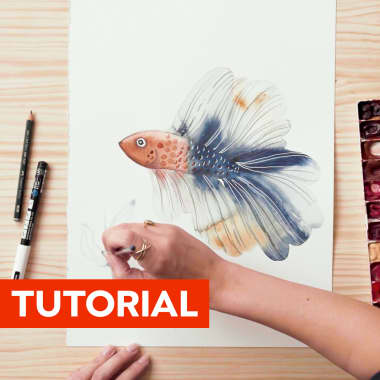 Tutorial: come dipingere un pesce con l’acquerello