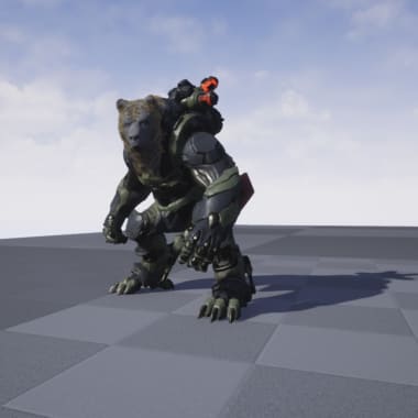3D model Among Us Purple Werewolf VR / AR / low-poly