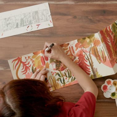 Tutorial Sketchbook: cómo crear una postal invernal con pintura acrílica