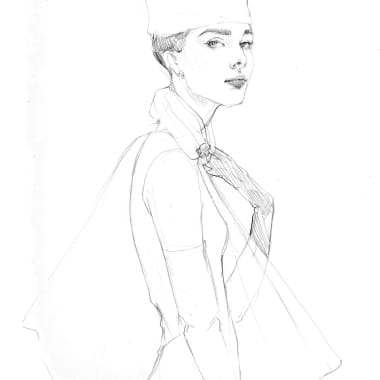 Free Download: Sketch of Audrey Hepburn