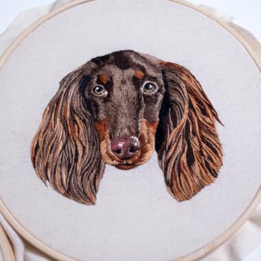 Download a Free Template to Embroider a  Sausage Dog